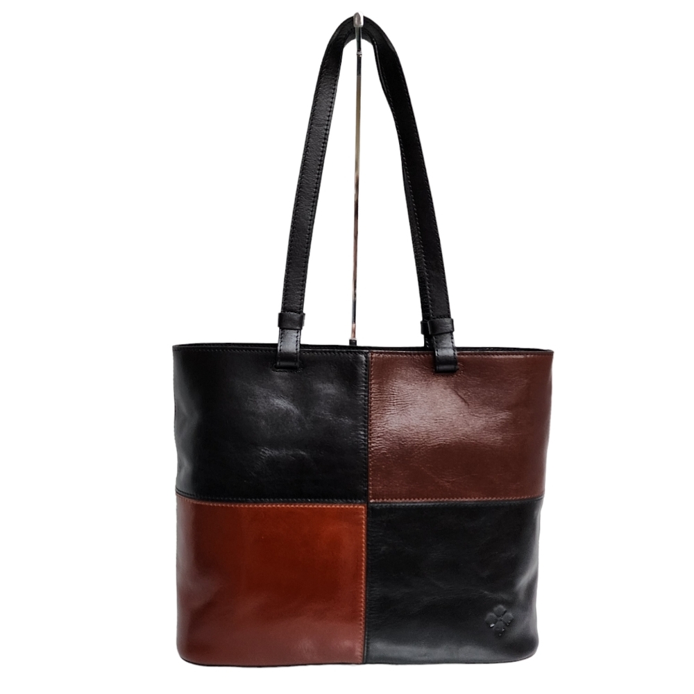 PATRICIA NASH LEATHER COLORBLOCK BRADEN TOTE